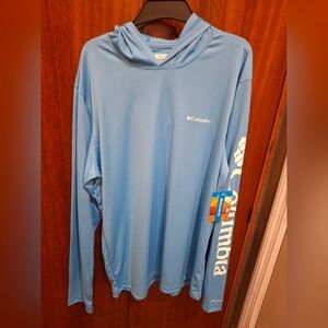 Columbia Omni-Shade SPF50 Long Sleeve Hoodie Men's MEDIUM Blue